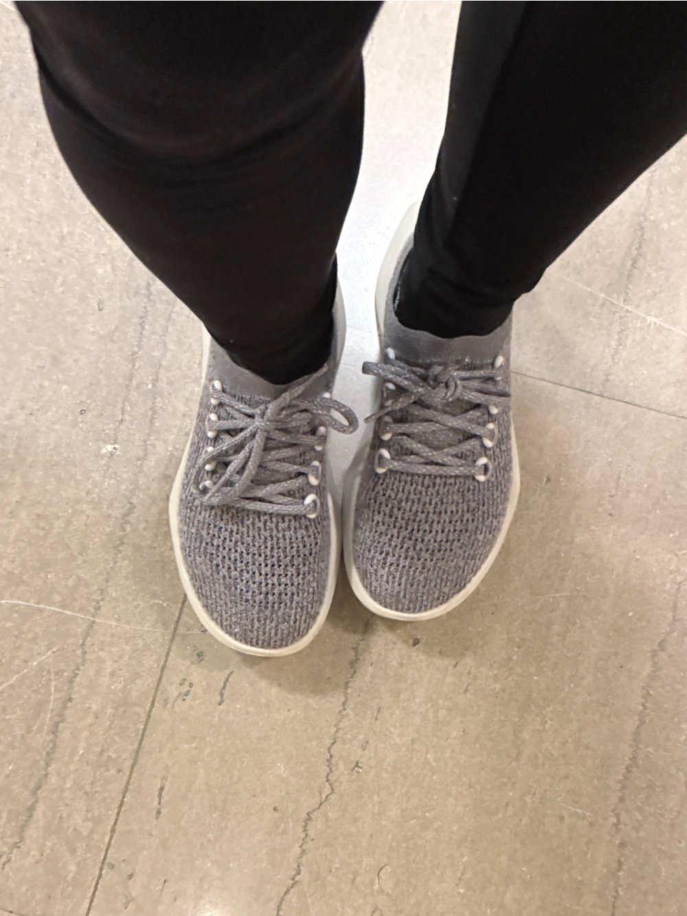 allbirds Women's Tree Dasher 2 Gray Knit Lace-Up Sneakers